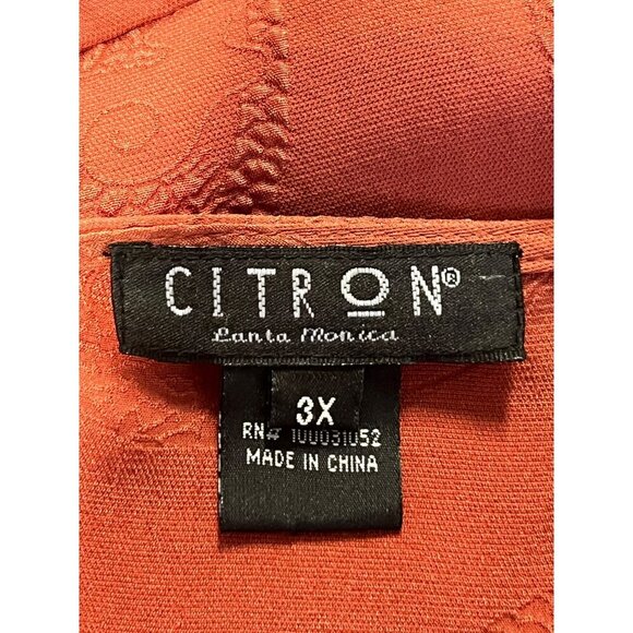 Citron Santa Monica Women Plus 3X Burnt Orange Silk Sleeveless Tank Top EUC - Picture 6 of 8